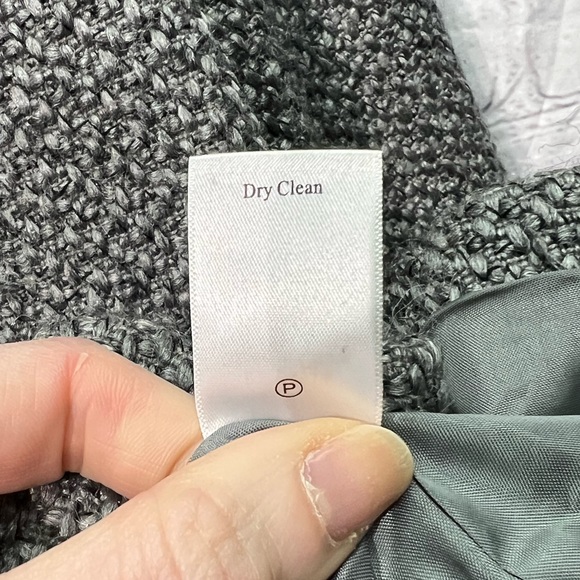 Coldwater Creek Grey Pebbled Boucle 3/4 Sleeve Jacket - size 16 - Picture 9 of 11